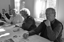 Matti Nummenpää, Anneli Kankare sekä Outsider -kirjan toimittanut Raimo Jokisalmi.
Kuva: Säde von Willebrand