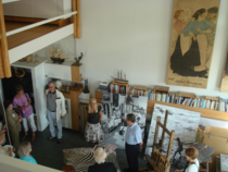 Nimikoitten järjestämässä pohjoismaisessa nimikkoseurojen kattojärjestöjen seminaarissa tutustuttiin Tove Janssonin ateljeehen.